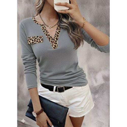 Kadın Uzun Kollu V Yakalı Kaşkorse Bluz