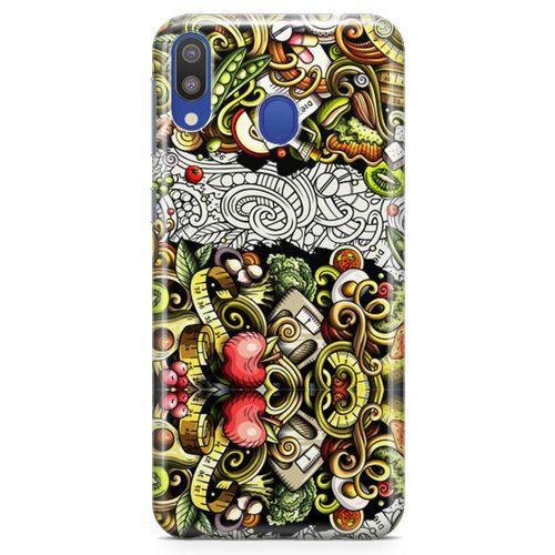 Samsung Galaxy M20 Kılıf Diyet Doodle Arka Kapak Koruma Desenli Full Koruyucu