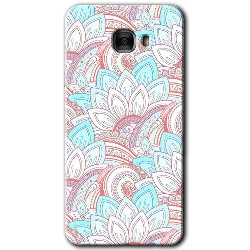 MRCİLETİSİM Samsung Galaxy C9 Pro Kılıf HD Desen Baskılı Arka Kapak + Temperli Cam - Çin Mandala 1