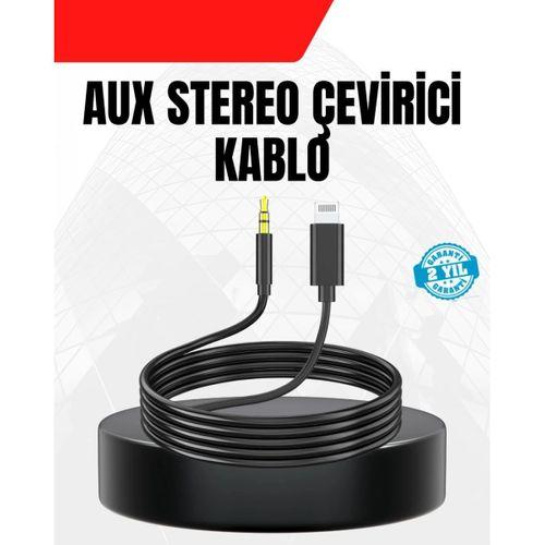 1 Metre Lightning To Aux Çevirici Kablo Stereo Ses Yüksek Kalite