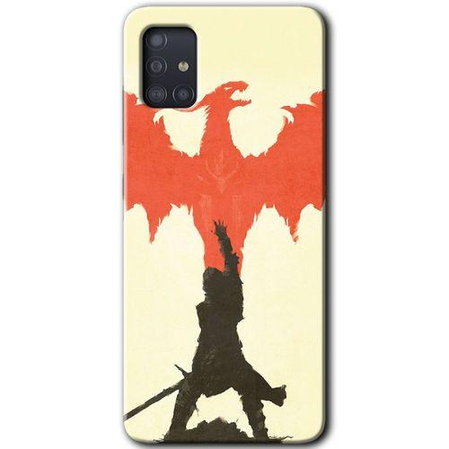Samsung Galaxy A51 Kılıf Baskılı Kapak - Dragon Hunter 1 +Tam Kaplayan Mat Seramik