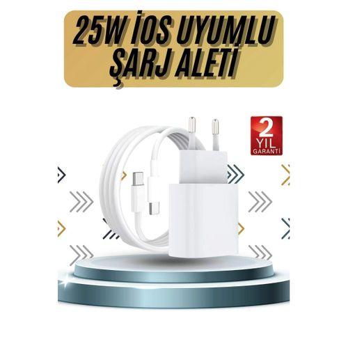15/pro/pro Max 20w İos Uyumlu Hızlı Şarj Aleti Adaptörlü Beyaz