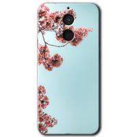 MRCİLETİSİM General Mobile GM 8 Kılıf HD Desen Baskılı Arka Kapak + Temperli Cam - Japon Çiçeği