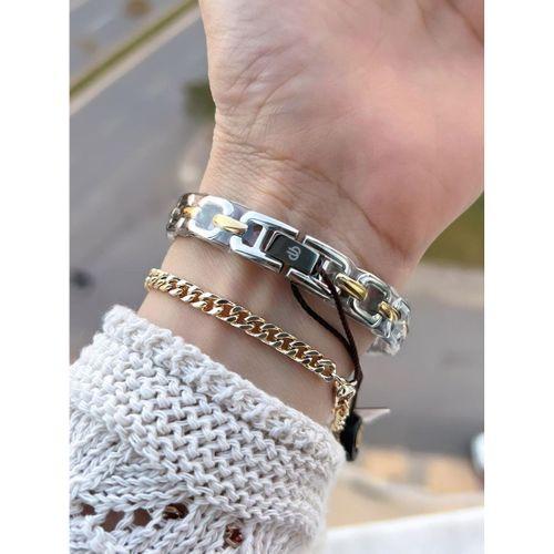 Bigotti Mini Vintage Kasa Çelik Kordon 2 Yıl Garantili 3 Atm Kadın Kol Saati+Bileklik YBG.10654.1