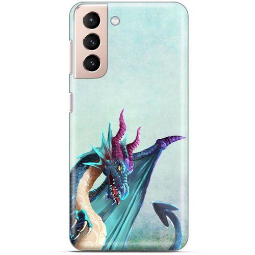 Samsung Galaxy S21 Kılıf Dragons (19) Kılıfları Mavi Ejderha