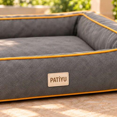 Kedi Köpek Yatağı Sofa Bed - Kiremit · Gri