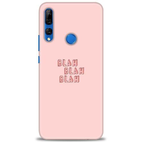 Huawei Y9 Prime 2019 Kılıf HD Baskılı Kılıf - Blah Blah + Tam Ekran Koruyucu