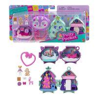 Eğitici Çocuk JGM53 Polly Pocket Sevimli Yılbaşı 2li Paket Oyun Seti