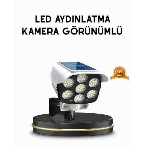 Güneş Paneliyle Şarj Olan Hareket Sensörlü Dış Mekan Güvenlik Lambası Ayarlanabilir