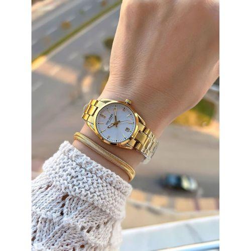 Tom Jones Çelik Kordon Kararma Renk Atma Yapmaz 3 Atm Suya Dayanıklı Kadın Kol Saati BTJ.YN10059.2