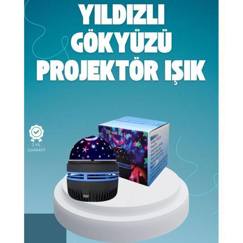 Döner Galaxy Projektör Gece Lambası – Ay Ve Yıldız Işıklı Atmosfer Lamba, Usb Bağlantılı