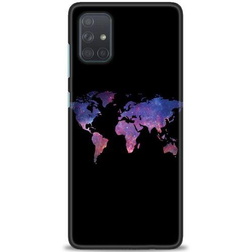 Samsung Galaxy A51 Kılıf HD Baskılı Kılıf - Dünya Haritası + Tam Ekran Koruyucu