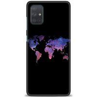Samsung Galaxy A51 Kılıf HD Baskılı Kılıf - Dünya Haritası + Tam Ekran Koruyucu