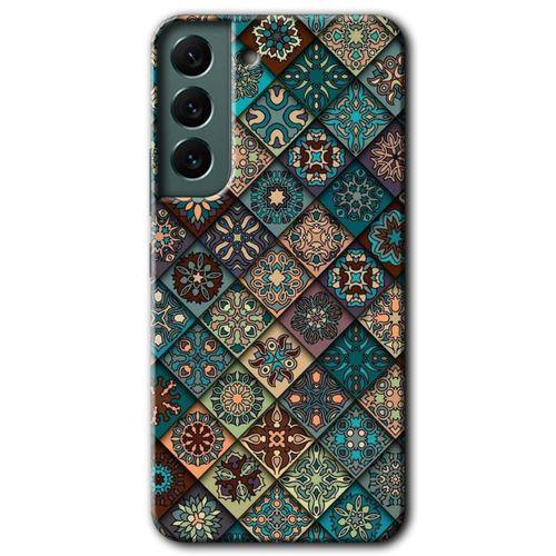 Galaxy S22 Kılıf HD Desen Baskılı Arka Kapak - Mandala Desen