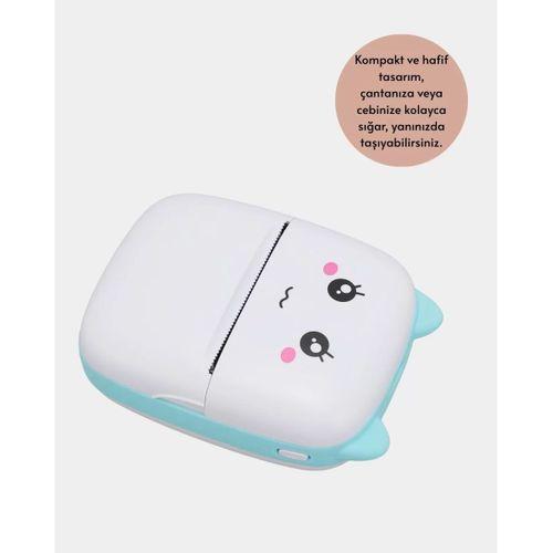 Mini Bluetooth Termal Yazıcı 1200mah Şarjlı Taşınabilir