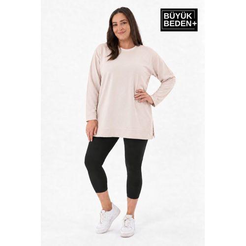 Kadın Tunik Büyük Beden ince Sweatshırt SPR26BTK990