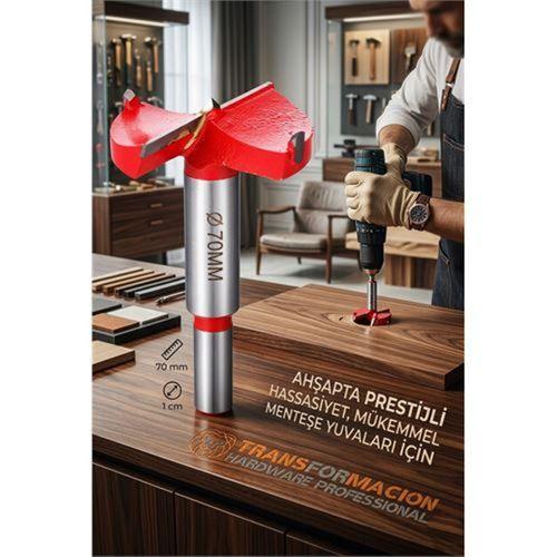 70 MM Ahşap Menteşe Yuvar Teri Açma Ahşap Delme Matkap Ucu 1 cm Şaft 722980