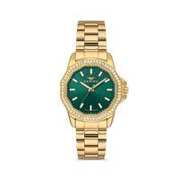 Ferro FL21540AWT-B6 Quartz Altın Rengi Yeşil Kadran 32 mm Kadın Kol Saati