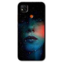 Redmi 9c Kılıf HD Desen Baskılı Arka Kapak - Karanlık Kadın + Kırılmaz Cam