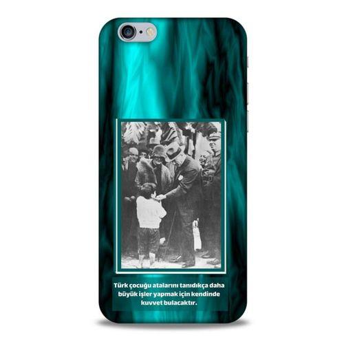 Apple Iphone 6S Kılıf Atatürk (9) Kılıf Turkuaz