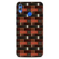 Huawei Honor 8x Kılıf Patchwork (19) Kılıfları Kahve Turuncu