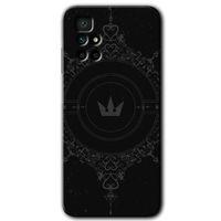 Xiaomi Redmi 10 Kılıf HD Desen Baskılı Arka Kapak + Temperli Cam - Siyah Mandala 1