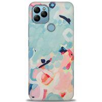 General Mobile GM 21 Kılıf HD Baskılı Kılıf - Mavi + Tam Ekran Koruyucu