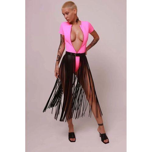 Deri Püsküllü Etek, İnce Püsküllü Boy Etek, Şık Deri Etek Harness - Brf1088