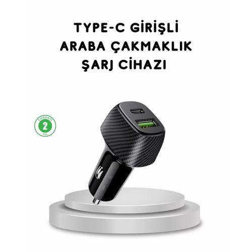 38w Araç Şarj Cihazı Type-c Pd Usb Hızlı Şarj Çift Port