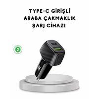 38w Araç Şarj Cihazı Type-c Pd Usb Hızlı Şarj Çift Port