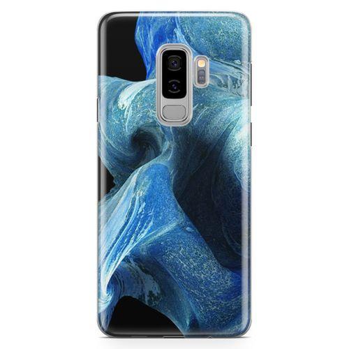Samsung Galaxy S9 Plus Kılıf Mavi Kumlar Arka Kapak Koruma Desenli Full Koruyucu