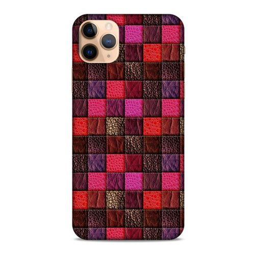 Apple Iphone 11 Pro Kılıf Patchwork (22) Tam Koruma Kılıfı Fuşya Bordo