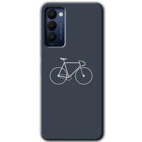 MRCİLETİSİM Tecno Camon 18P Kılıf HD Desen Baskılı Arka Kapak+Temperli Cam - Bike
