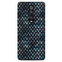 Xiaomi Mi 9T Kılıf Dragons (10) Full Koruma Kılıfı Ejderha Skin Mavi Beyaz