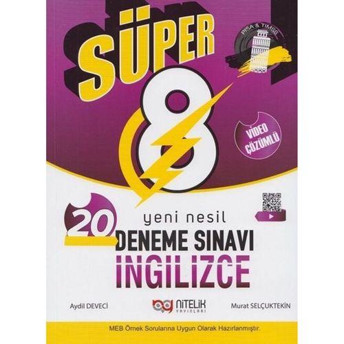 8. Sınıf İngilizce Süper Yeni Nesil 20 Deneme Sınavı Nitelik Yayınları