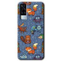 Vivo Y31 2021 Kılıf HD Desen Baskılı Arka Kapak - Animals Funny + Kırılmaz Cam