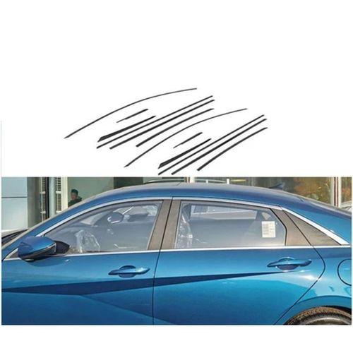 Hyundai Uyumlu Elantra 2021- Cam Çerçevesi Paslanmaz Çelik