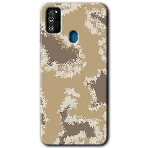 MRCİLETİSİM Samsung Galaxy M21 Kılıf HD Desen Baskılı Arka Kapak + Temperli Cam - Kamuflaj 33
