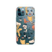 iPhone 12 Pro Max Line Style Desenli Premium Şeffaf Silikon Kılıf