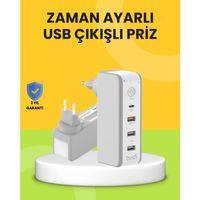 Hızlı Şarj Destekli Zaman Ayarlı Usb Şarj Adaptörü