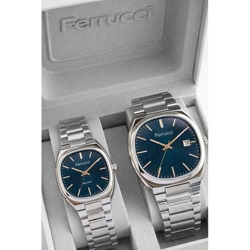 Ferrucci Çift Sevgili Saati Çelik Kordon 3 Atm Suya Dayanıklı Kol Saati VS.BLKT.0833