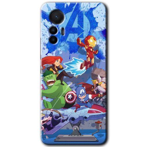 Xiaomi Mi 12 Lite HD Baskılı Kılıf + 9D Tam Ekran Koruyucu - Avengers Cartoon