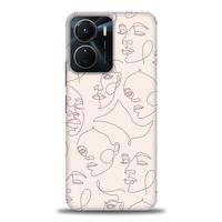 Vivo Y16 Kılıf HD Baskılı Kılıf - Kadın Silüeti + Tam Ekran Koruyucu