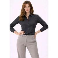 Uzun Kollu Gömlek Düğmeli Klasik Yaka Günlük Ve Ofis Şıklığına Uygun - Füme