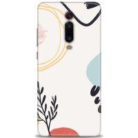 Xiaomi Mi 9T Kılıf HD Baskılı Kılıf - Siyah Dal + Tam Ekran Koruyucu