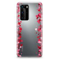 Huawei P40 Pro Kılıf Minik Kalpler Arka Kapak Koruma Desenli Full Koruyucu