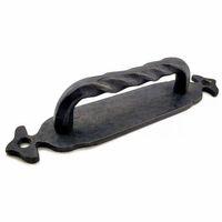 Antika Tarz Dekoratif Pirinç Burgulu Çekme Kol - 148x33 Mm, Oksit