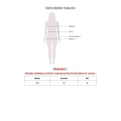 Lastikli Düğmeli Kurtarıcı Gömlek Altı Eteklik -Beyaz