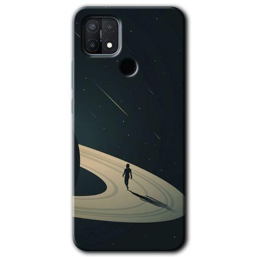 Oppo A15s Kılıf HD Desen Baskılı Arka Kapak + Temperli Cam - Space Planet