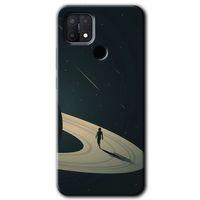 Oppo A15s Kılıf HD Desen Baskılı Arka Kapak + Temperli Cam - Space Planet